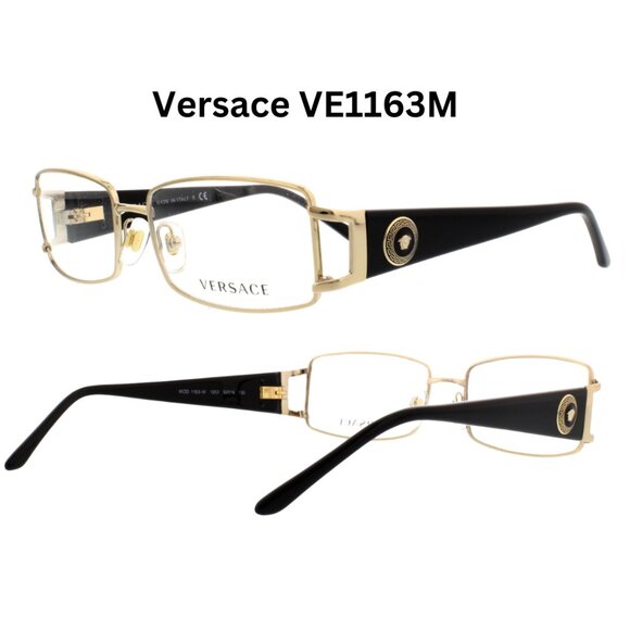 New unisex Versace black / gold eyeglasses  frame Retail : $499 - Picture 4 of 4